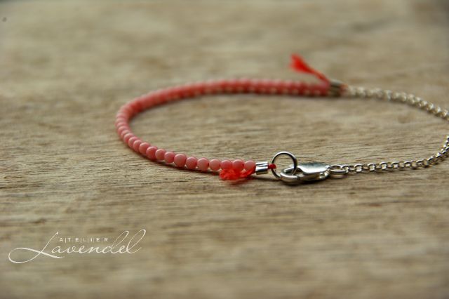 genuine pink coral bracelet by Atelier Lavendel