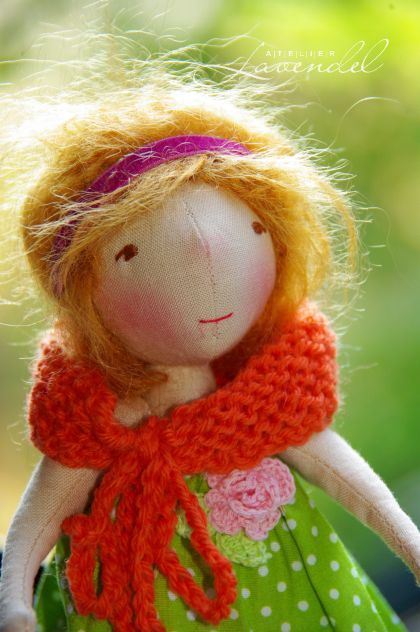 Honey, collectible handmade doll by Atelier Lavendel. Handmade in Germany.