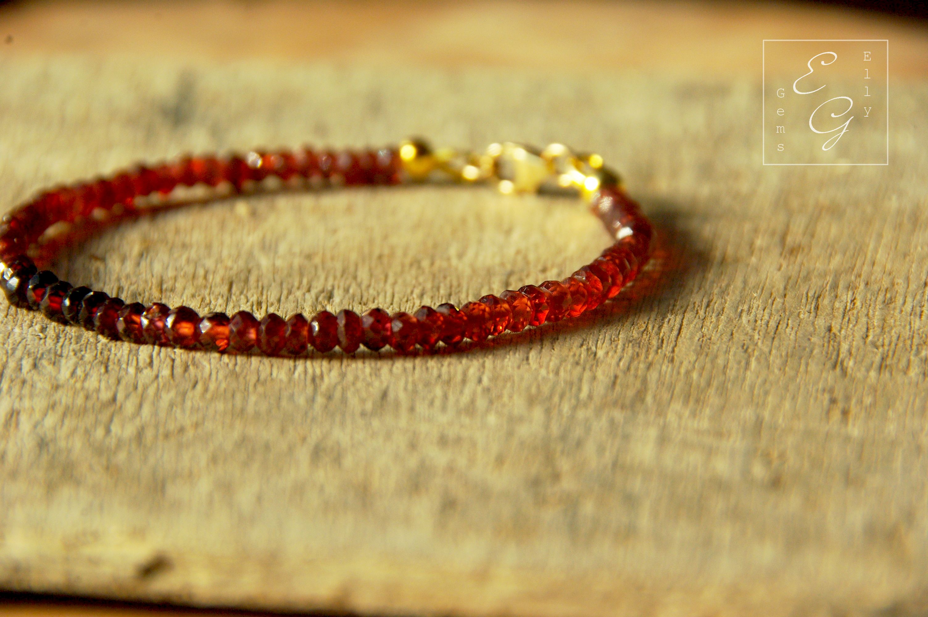 Geniune Garnet Bracelet by Atelier Lavendel. Handmade in Germany