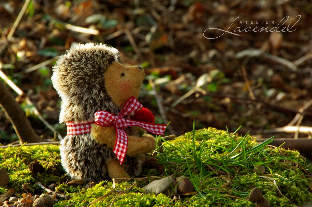 Handmade ooak hedgehog by Atelier Lavendel is lovingly made with all natural high quality materials. Handmade in Germany.