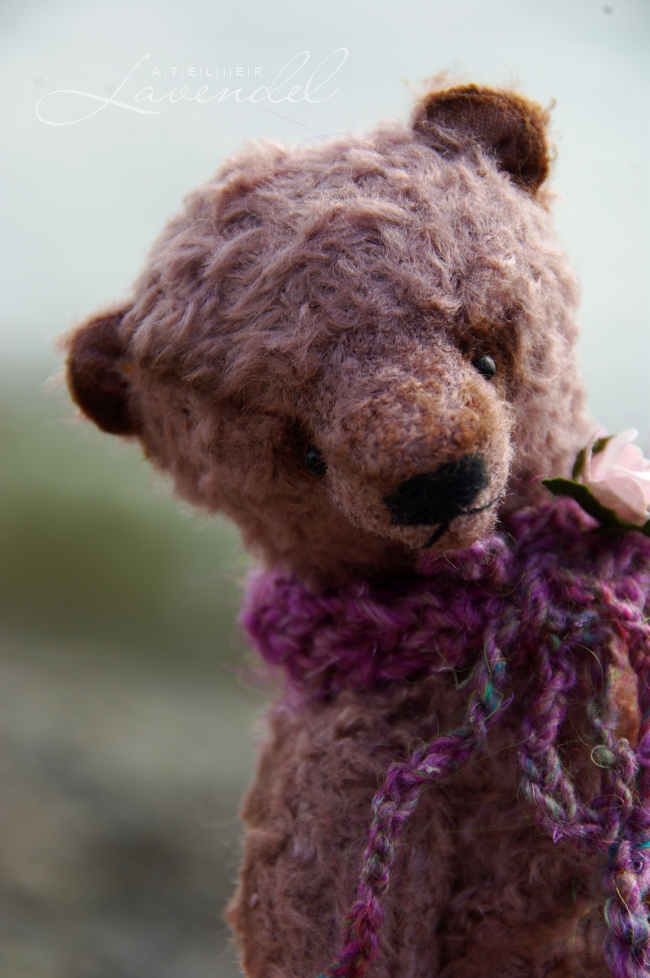 ooak artist bear: meet Mr. Lilac Cavalier, handmade with lots of love and care using beat quality natural materials.