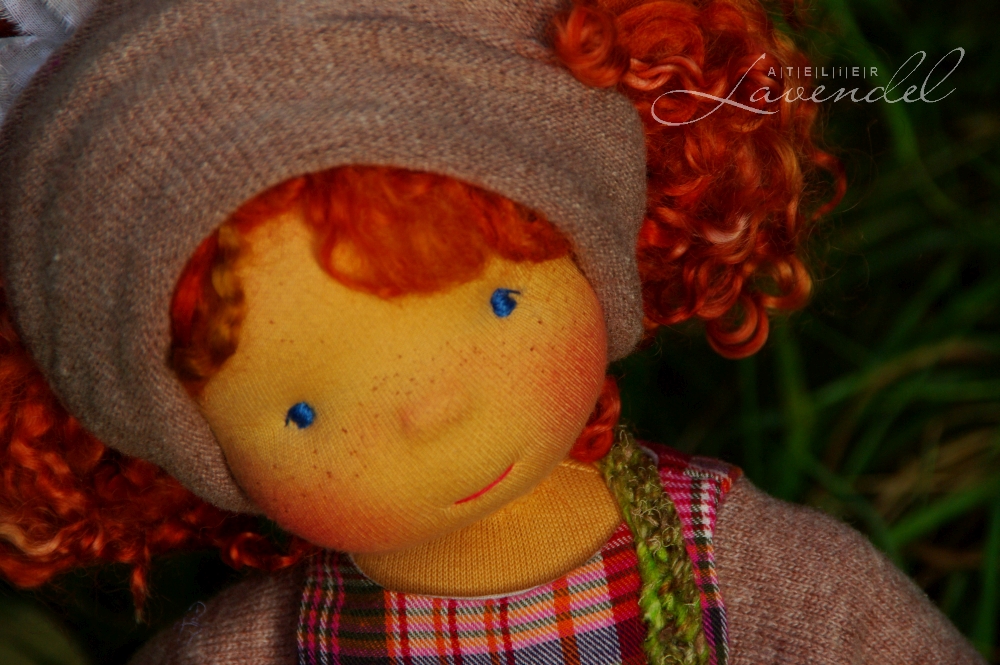 one-of-a-kind Waldorf doll: meet Margit, standing 18 inches, lovingly handmade by Atelier Lavendel. Handmade in Germany.