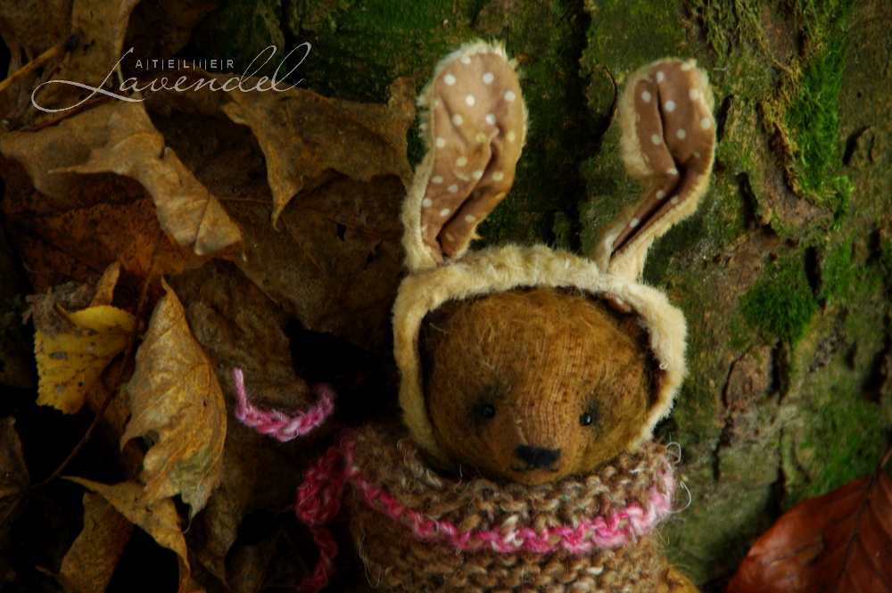 ooak artist bunny: meet Jammie! OOAK artist bear. Handmade in Germany.