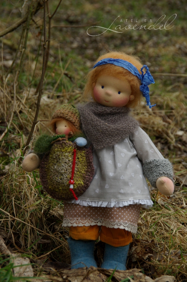 ooak natural fibers dolls: meet Antonia and Claudine, OOAK cloth dolls by Atelier Lavendel, handmade with lots of love and care.