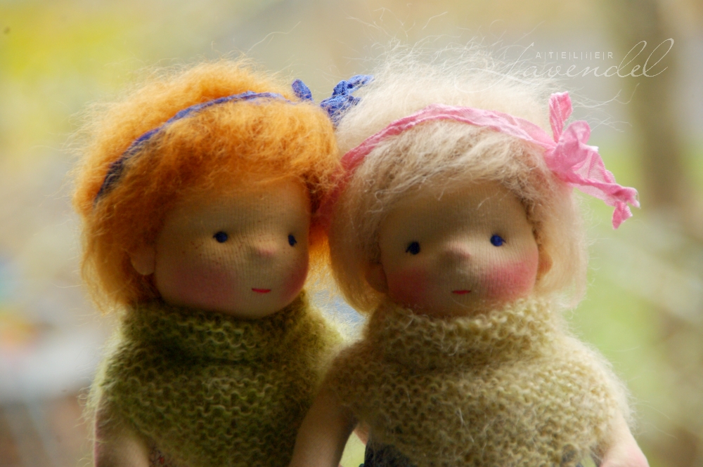 ooak natural fiber doll by Atelier Lavendel: meet Rita, standing 9 inches, handmade with love and care. Handmade in Germany.